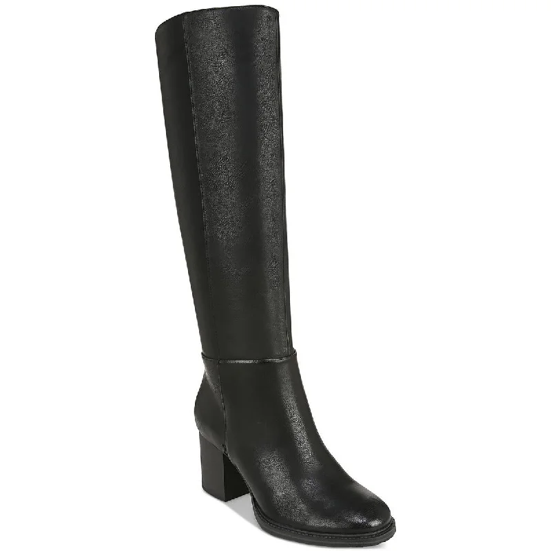 Boots with firm sole grips -Zodiac Womens Riona Faux Leather Knee-High Boots