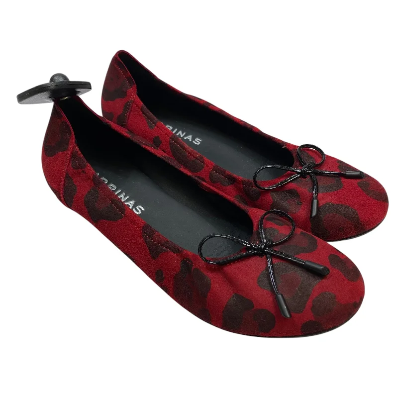 Flats with cushy upper fabrics -Shoes Flats By Sabrinas In Red, Size: 8.5