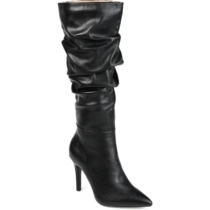 Boots for outdoor snow vibes -Journee Collection Womens Sarie  Pull On Pointed Toe Knee-High Boots