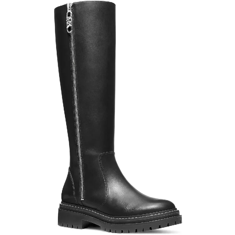 Boots for polished winter looks -MICHAEL Michael Kors Womens REGAN BOOT Faux Leather Side Zipper Knee-High Boots