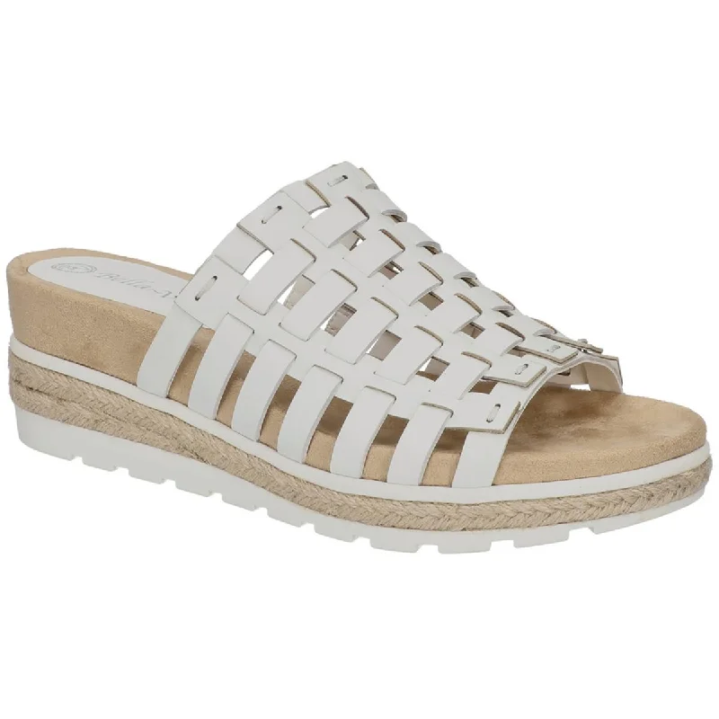 Waterproof sandals for oceanfront trends-Bella Vita Womens Oaklynn Leather Espadrille Platform Sandals