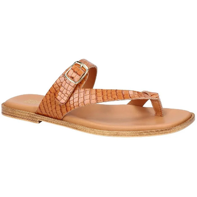 Lightweight sandals for warm shore hikes-Bella Vita Womens Doe-Italy Leather Flip-Flop Thong Sandals