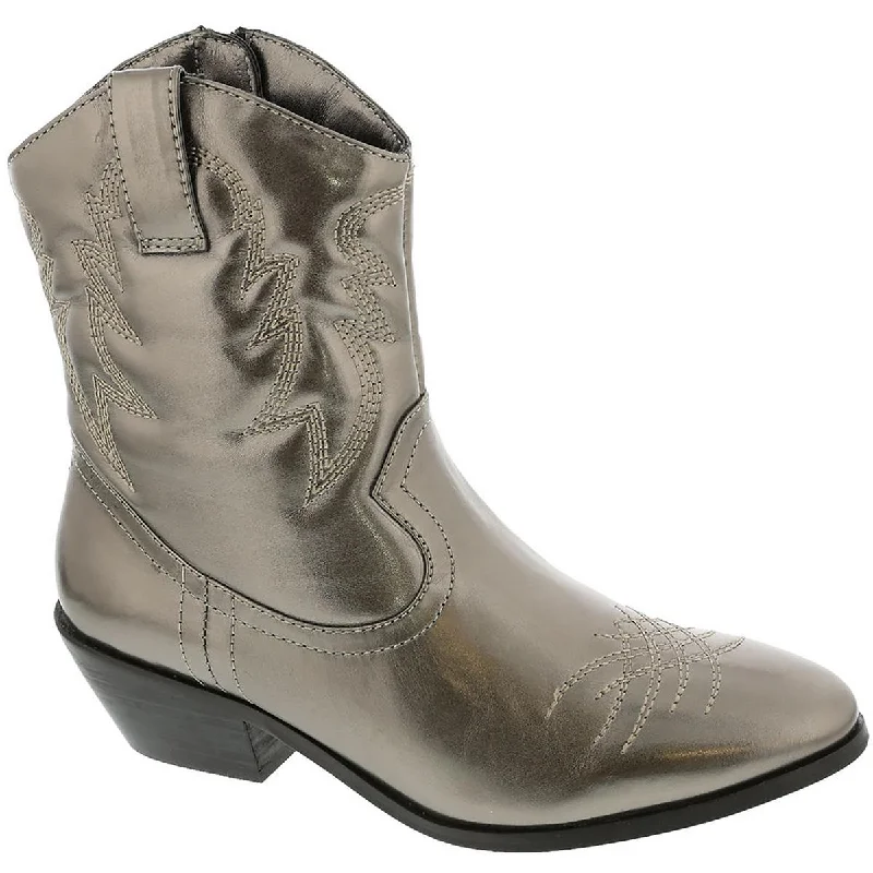 Boots for cozy indoor evenings -Masseys Womens Reba Metallic Zipper Cowboy, Western Boots