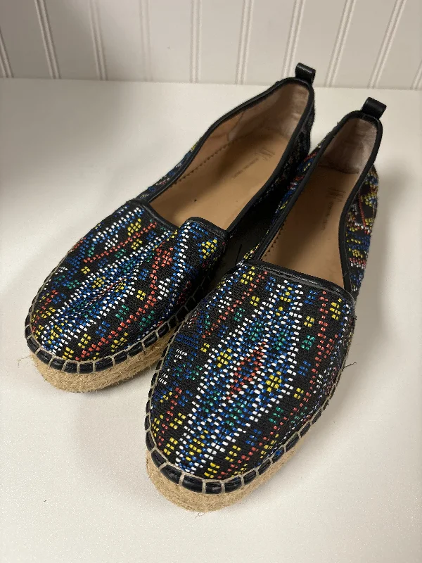 Flats with sunrise-inspired hues -Black & Blue Shoes Flats Inc, Size 9.5