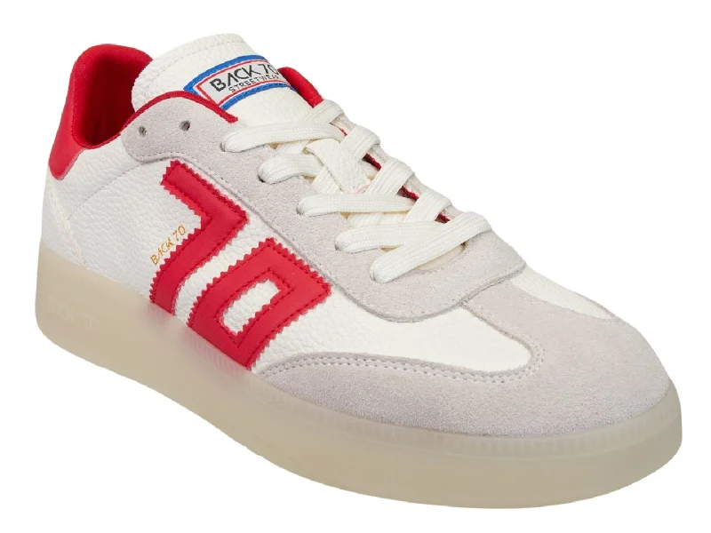 Breathable athletic shoes for cool comfort-BACK 70 - BOSTON 2502 in WHITE RED Sneakers