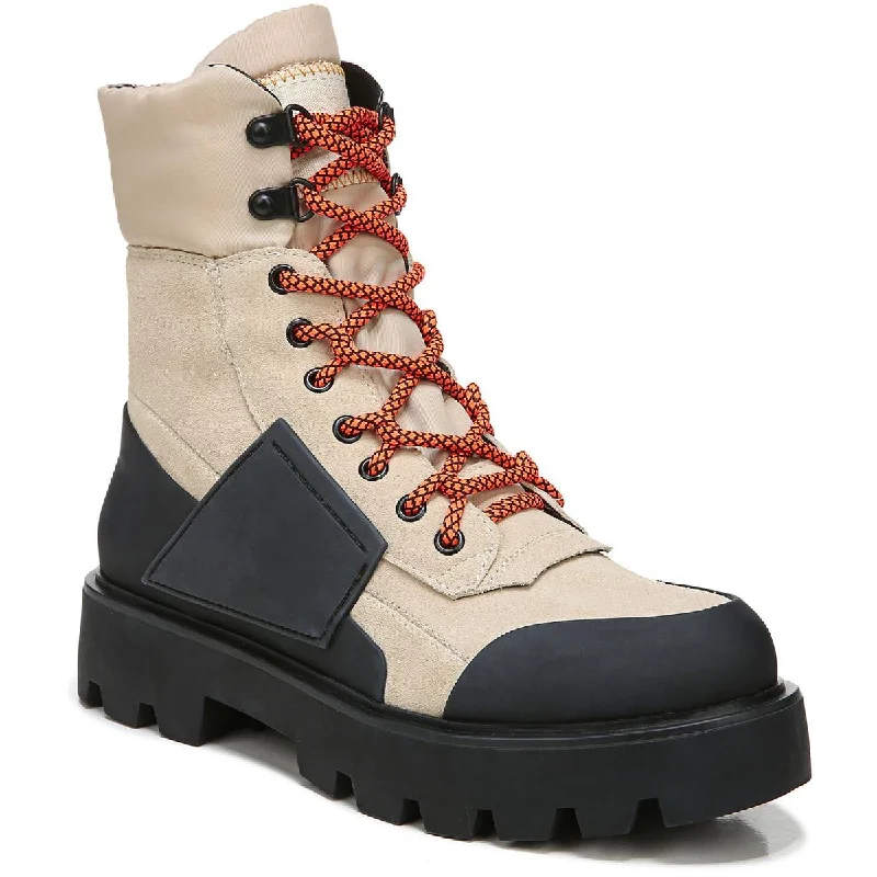 Boots for relaxed snow dinners -Franco Sarto Womens Balinhike Leather Lugged Sole Hiking Boots