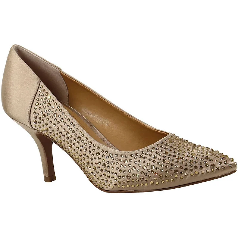 High heels for evening calm -J. Renee Womens Rishna Rhinestones Kitten Heel Pumps