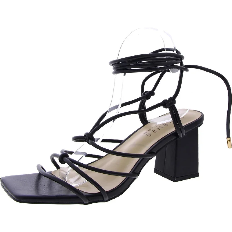 Non-slip sandals for wet shore hikes-Journee Collection Womens Square toe Casual Block Heels