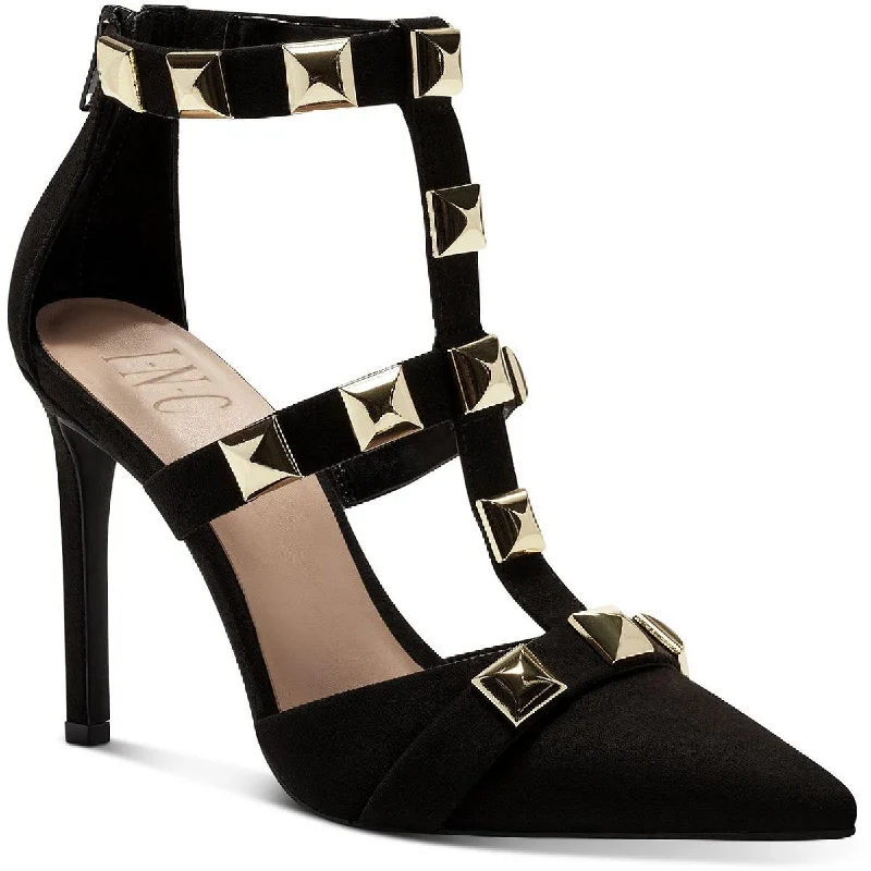 Affordable high heels for less -INC Womens Syndia Studded Ankle Strap Pumps