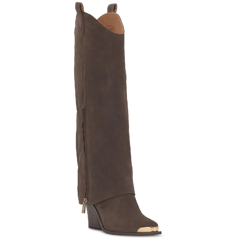 Boots for relaxed frost vibes -Jessica Simpson Womens Astoli Faux Suede Embellished Cowboy, Western Boots