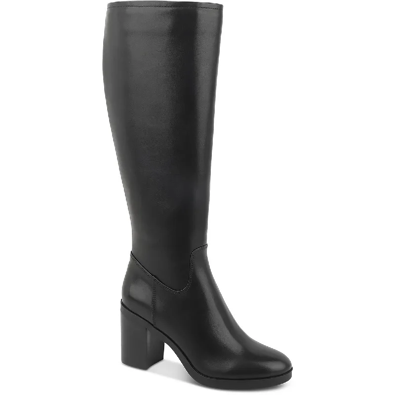 Boots with responsive foam layers -Kenneth Cole New York Womens  VERONICA Leather Block heel Knee-High Boots