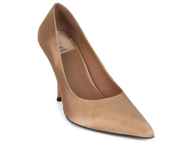 High heels for pro lunches -Jeffrey Campbell: Satisfied in Lt Beige Satin