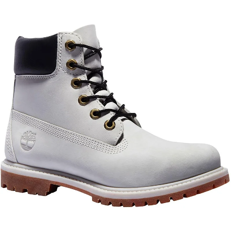 Boots with soft midsole designs -Timberland Womens Premium Leather Lug Sole Combat & Lace-up Boots