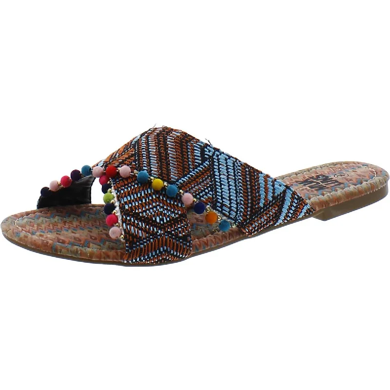 Soft sandals for relaxed shore days-Manitobah Mukluks Womens Beaded Knit Slide Sandals