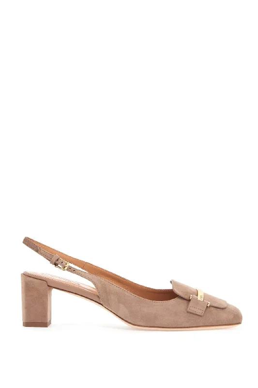 High heels with breathable lining -TOD'S Goat Leather Pumps with Gold Bar