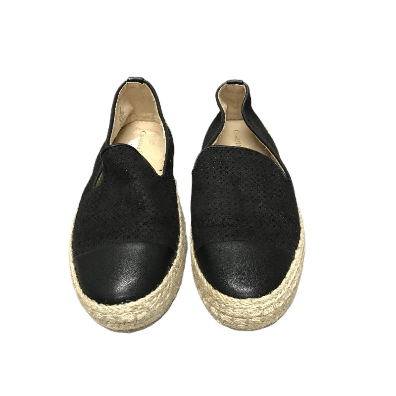 Flats with light outsole builds -Black & Tan Shoes Flats By Charter Club, Size: 7