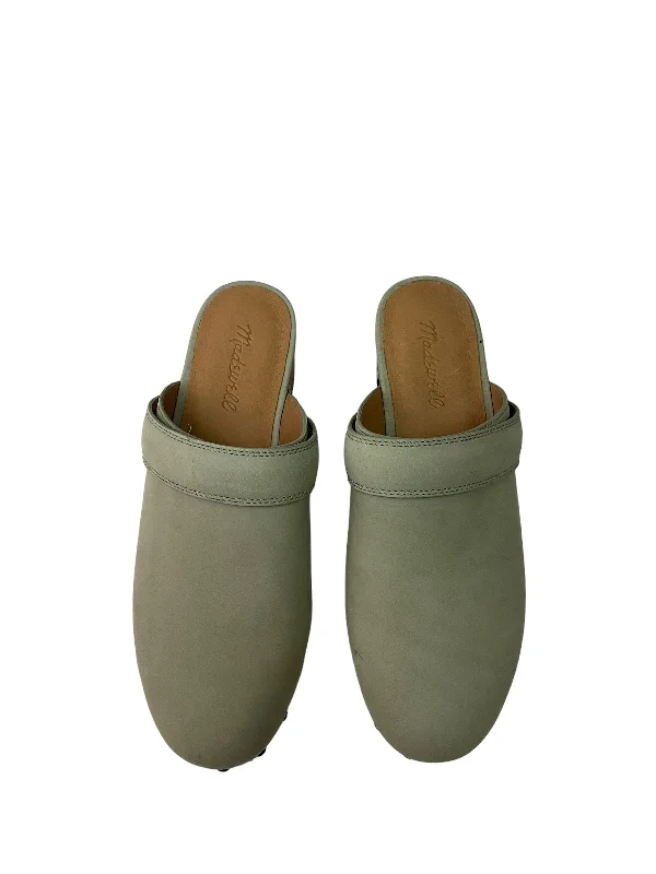 Flats for festive travel outfits -Shoes Flats Mule & Slide By Madewell In Sage, Size: 7