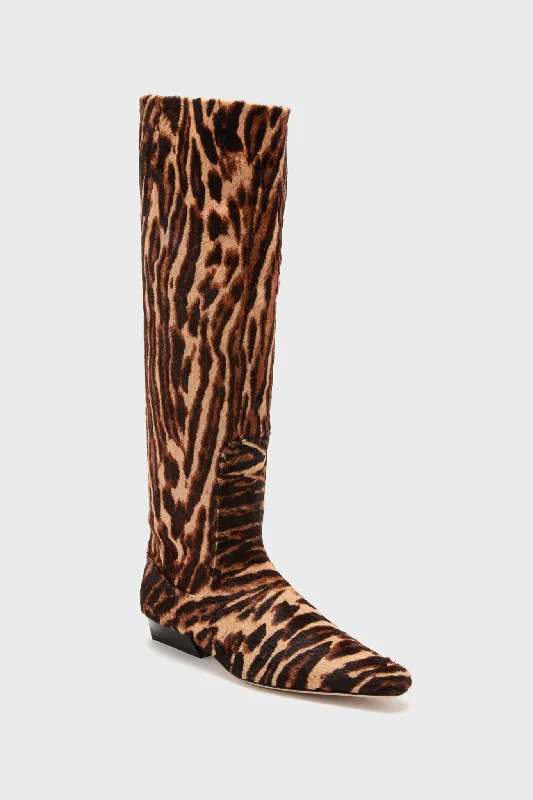 Boots for casual frost scenes -Lady Leopard Wally Flat Boot