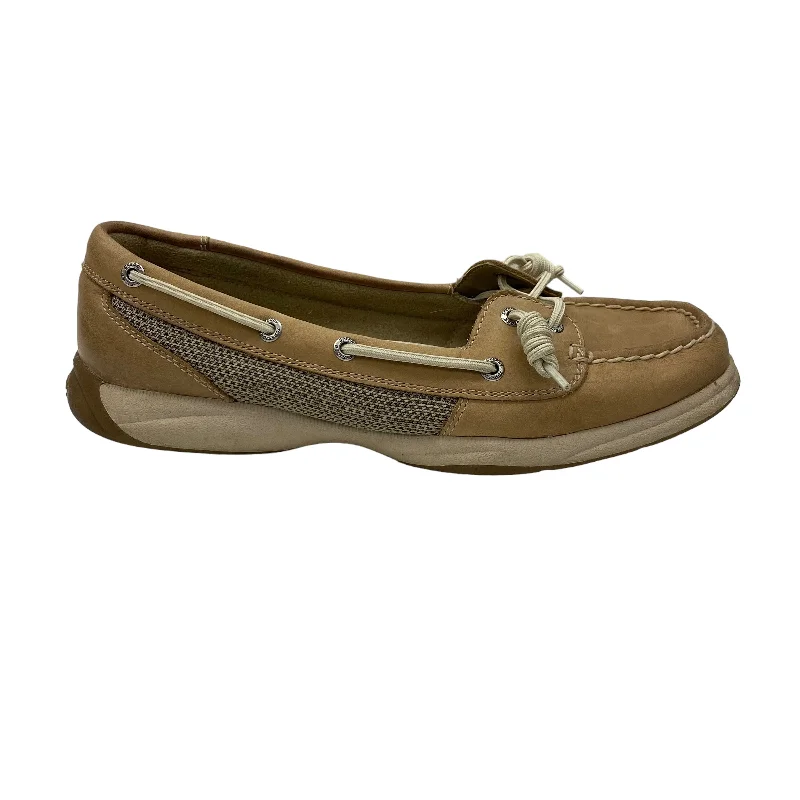 Flats for picnic afternoon outings -TAN SHOES FLATS by SPERRY Size:9.5