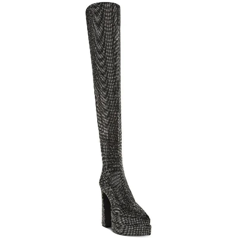 Boots for indoor frost meals -Steve Madden Womens Sultry  Pull On Zipper Thigh-High Boots