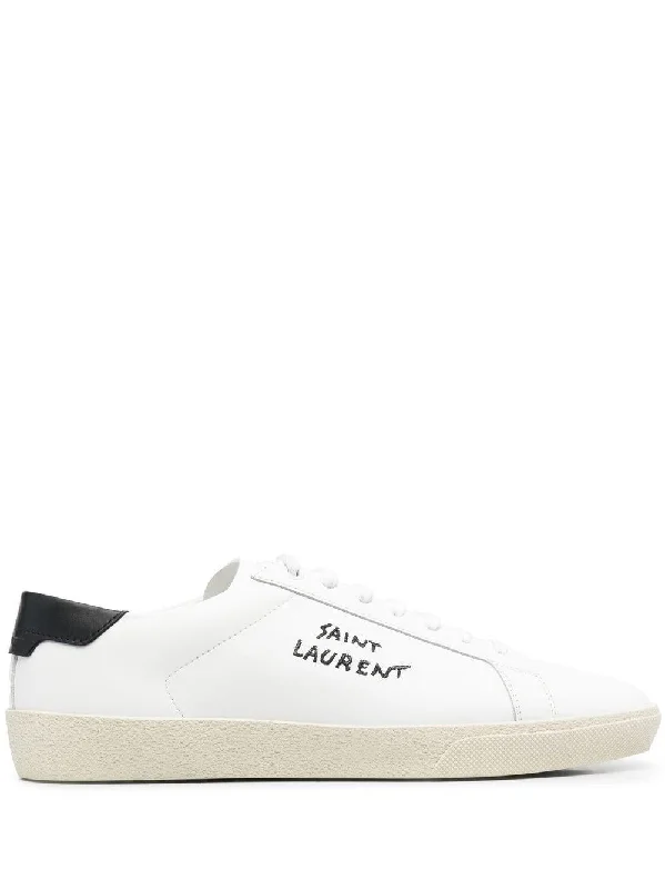 Premium athletic shoes for tough jogs-SAINT LAURENT Low-Top Fabric Sneakers