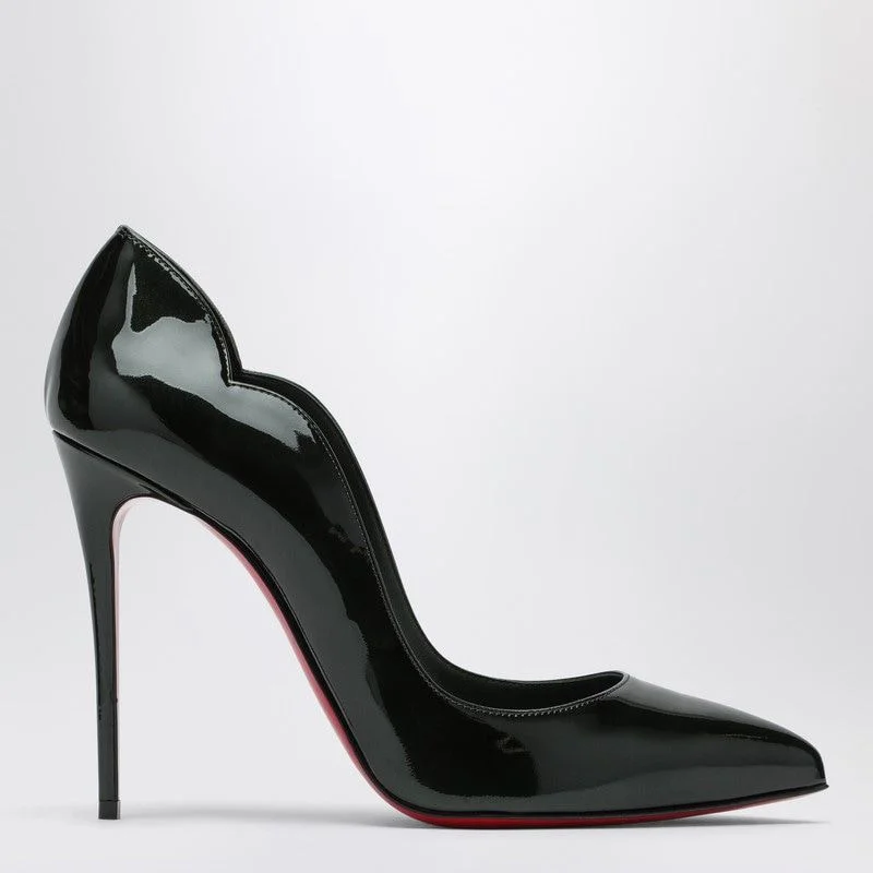 Navy high heels for elegant outfits -CHRISTIAN LOUBOUTIN Sleek Hot Chick Patent Leather Pumps