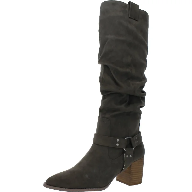 Boots with sunset-hued accents -Dolce Vita Womens TAMLIN Pointed toe Block heel Knee-High Boots