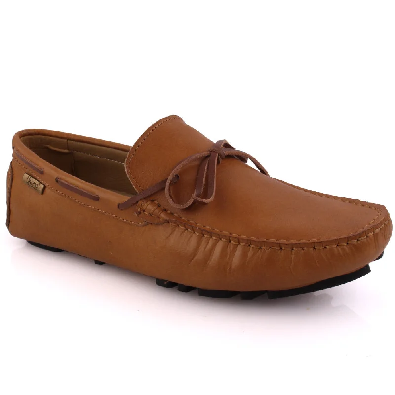 Slip-on loafers for fast comfort-Mens ‘Derak’ Leather Loafers Shoes