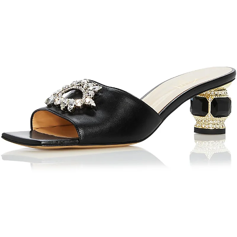 Cushioned sandals for soft beach strolls-Nalebe by Amina Means Womens Aurum Leather Embellished Mules