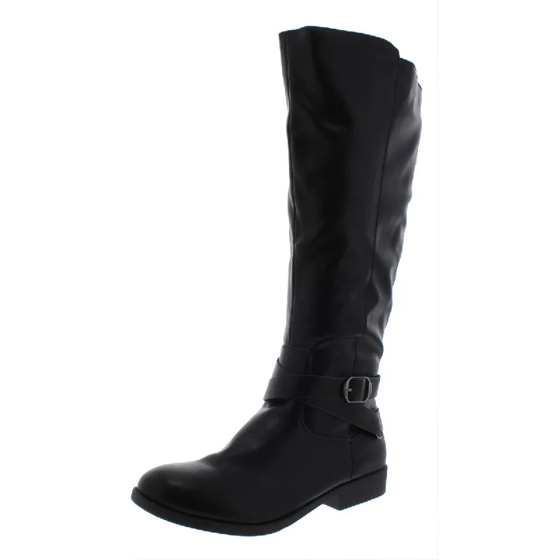 Boots for outdoor snow strolls -Style & Co. Womens Madixe Solid Knee-High Riding Boots