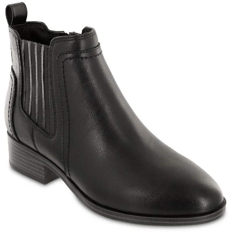 Boots with thick padded designs -Mia Womens Belle Faux Leather Ankle Chelsea Boots