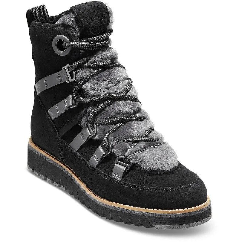 Boots with ventilated sole layers -Cole Haan Womens ZG LUXE WR HIKER LEATHER COMFORT Hiking Boots