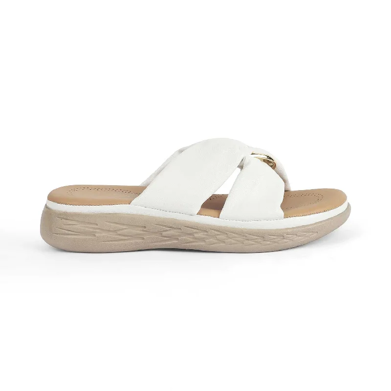 Durable sandals for sandy coastal hikes-Tresmode Has White Women's Casual Wedge Sandals