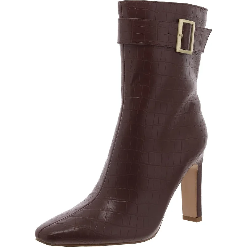 Boots for women with tender soles -Journee Collection Womens Faux Leather Zipper Mid-Calf Boots