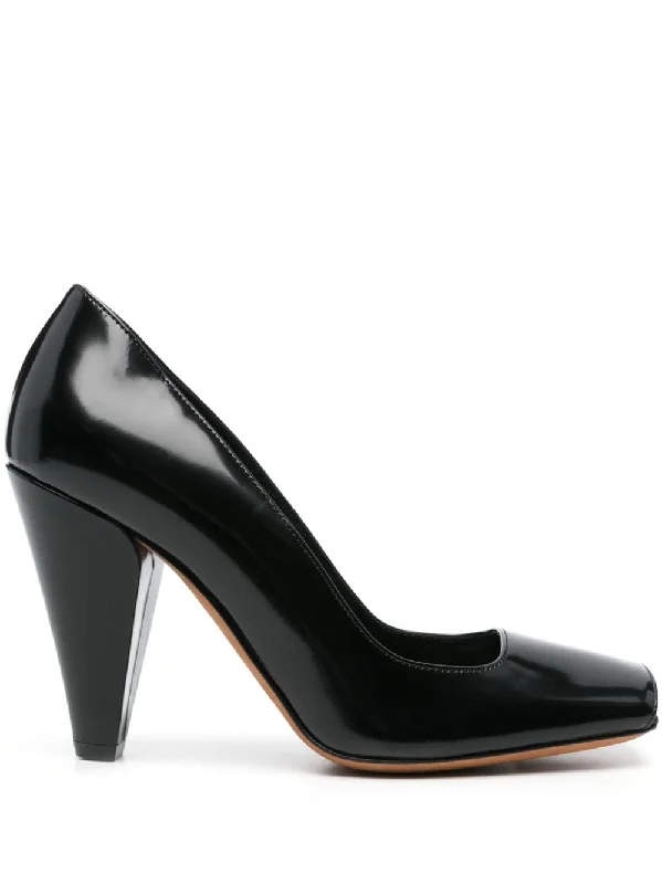 Budget high heels for gift swaps -KHAITE High Cone Heel Leather Pumps - 95MM