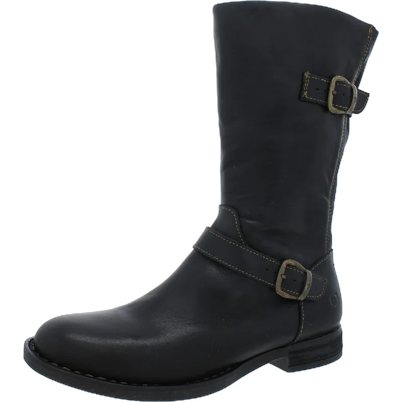 Boots for rainy snow lunches -Born Womens Round toe Casual Mid-Calf Boots