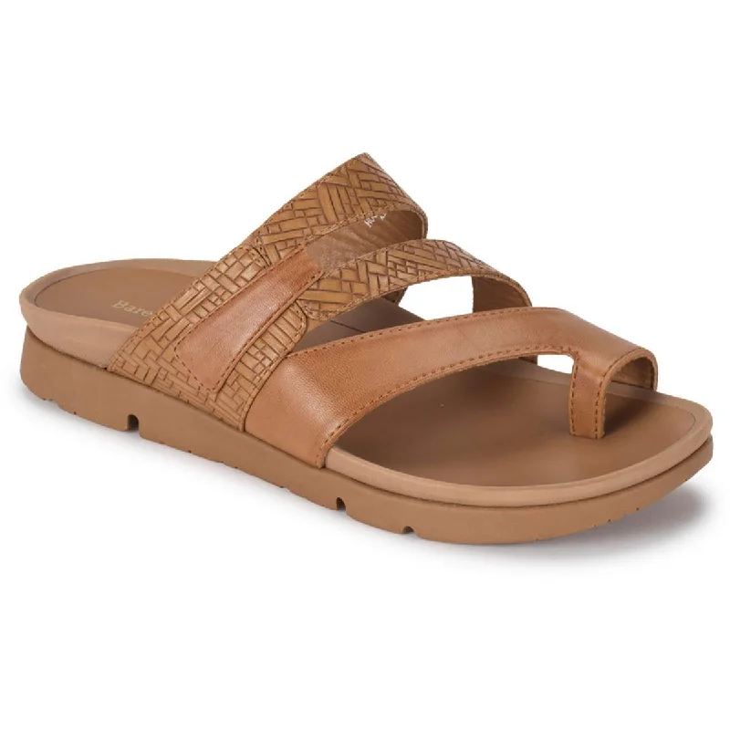 Fashionable sandals for warm seaside nights-Baretraps Womens Hoorah Faux Leather Toe Ring Slide Sandals