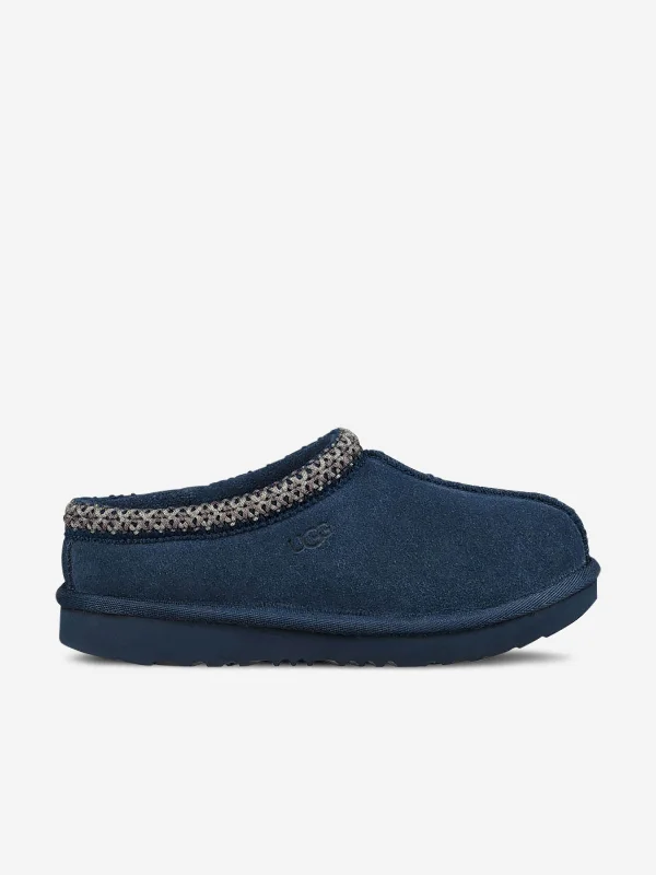 Slip-on slippers for quick ease -UGG Kids Tasman II Slippers in Navy