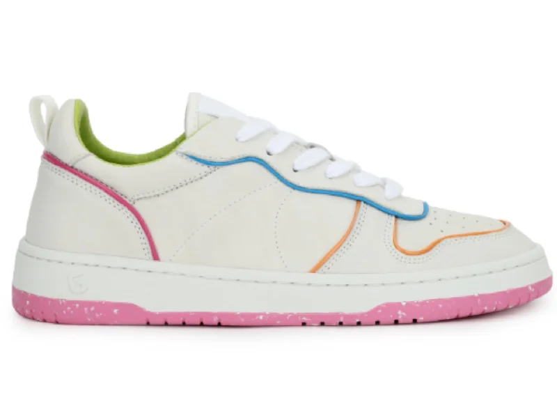 Lightweight athletic shoes for quick runs-Vintage Havana: Gadol in White, Pink, Blue & Yellow