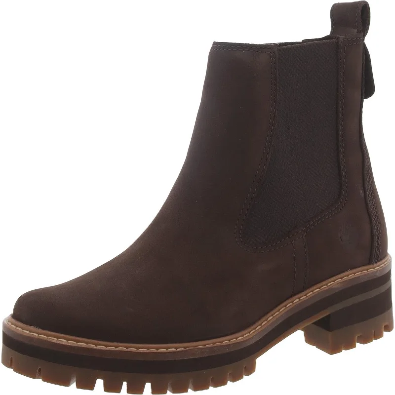 Boots with sleek midsole lines -Timberland Womens Courmayeur Valley Nubuck Pull On Chelsea Boots