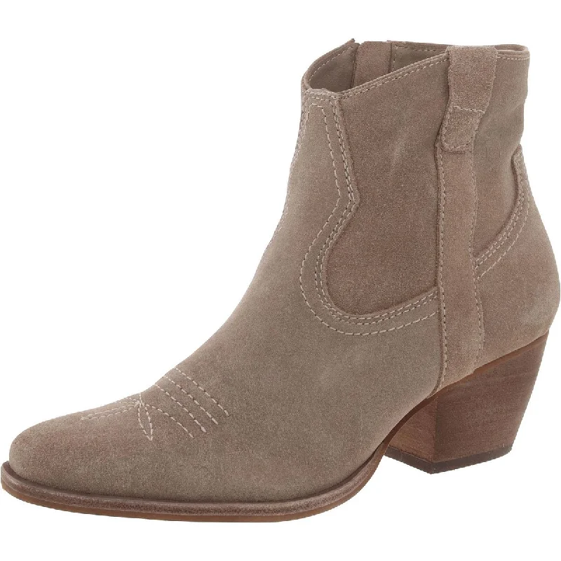 Boots with stylish buckle accents -Dolce Vita Womens Suede Pointed toe Cowboy, Western Boots