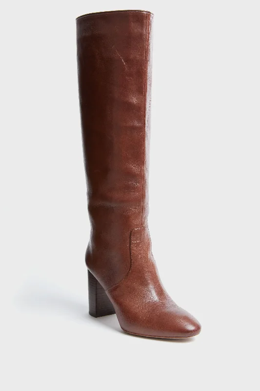 Boots for outdoor snow vibes -Espresso Goldy Tall Boots