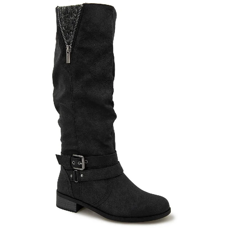 Boots for outdoor snow events -XOXO Womens MAYNE Faux Leather Mid-Calf Boots