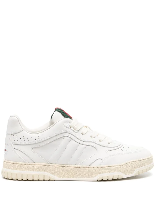 Fashionable athletic shoes for active runs-GUCCI Quilted Panel Leather Sneakers for Women