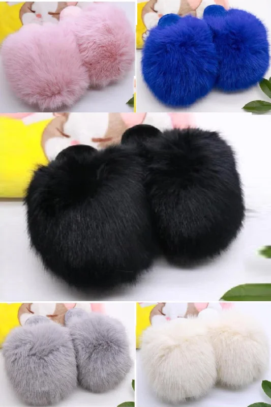 Slippers for wet home days -MIXED COLOUR EXTREME FAUX FUR FLUFFY SLIPPERS (PACK OF 36 PAIRS)