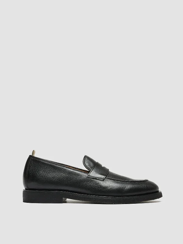 Comfortable loafers for sunny comfort-OPERA FLEXI 101 - Black Leather Penny Loafers