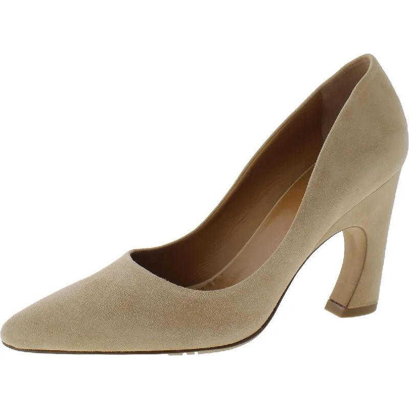 High heels with adjustable straps -Chloe Womens OLI PUMP Leather Suede Pumps