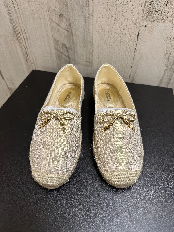 Flats with chic footbed details -Gold Shoes Flats Michael Kors, Size 6.5