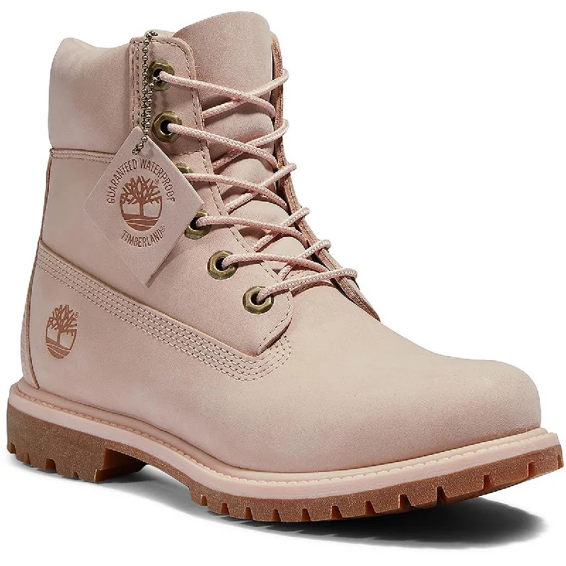 Boots with lively snow energy -Timberland Womens 6 Inch Premium Nubuck Waterproof Combat & Lace-up Boots