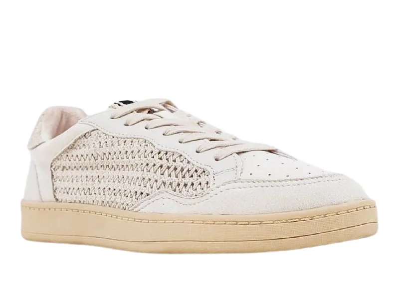 Cushioned athletic shoes for soft runs-Shu Shop: Roma in Bone Woven